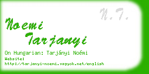 noemi tarjanyi business card