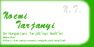noemi tarjanyi business card